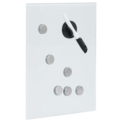 vidaXL Key Box with Magnetic Board White 11.8"x7.9"x1.6"