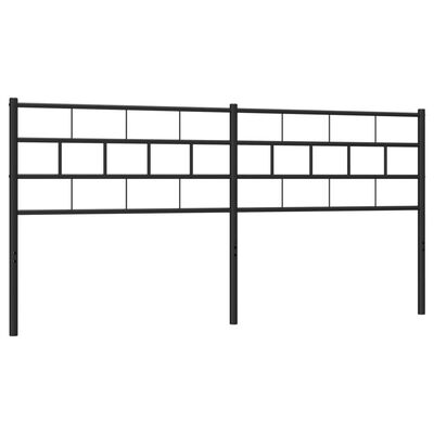 vidaXL Metal Headboard Black 70.9"