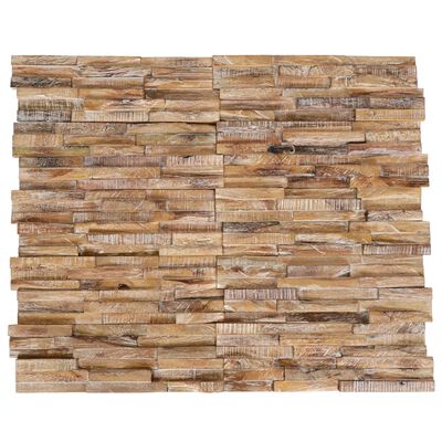 vidaXL 3D Wall Cladding Panels 10 pcs 10.9 ft² Solid Teak Wood