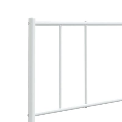 vidaXL Metal Headboard White 70.9"