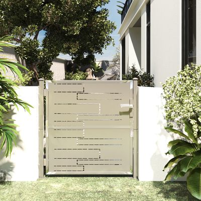 vidaXL Garden Gate 39.4"x39.4" Stainless Steel