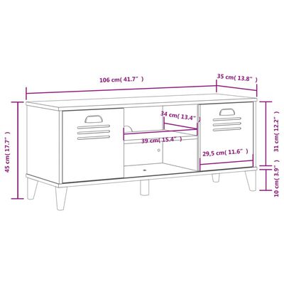 vidaXL Shoe Bench VIKEN White 41.7"x13.8"x17.7" Engineered Wood