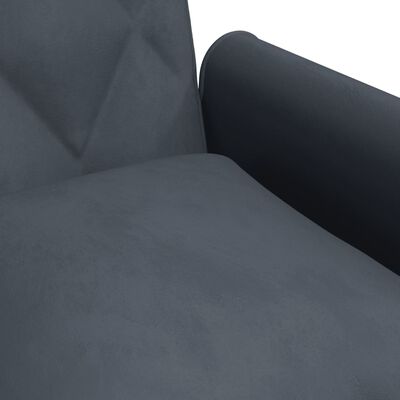 vidaXL Sofa Bed with Armrests Dark Gray Velvet