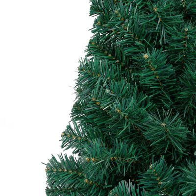 vidaXL Artificial Half Pre-lit Christmas Tree with Ball Set Green 59.1"