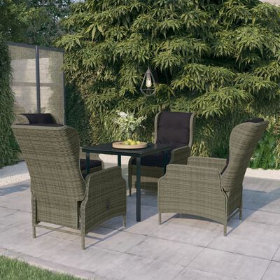 vidaXL 5 Piece Patio Dining Set Brown