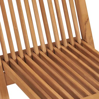 vidaXL Folding Patio Chairs 4 pcs Solid Teak Wood