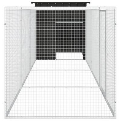 vidaXL Chicken Cage Anthracite 157.5"x35.8"x39.4" Galvanized Steel