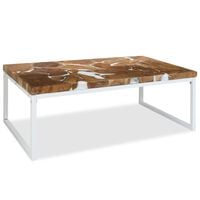 vidaXL Coffee Table Teak Resin 43.3"x23.6"x15.7"