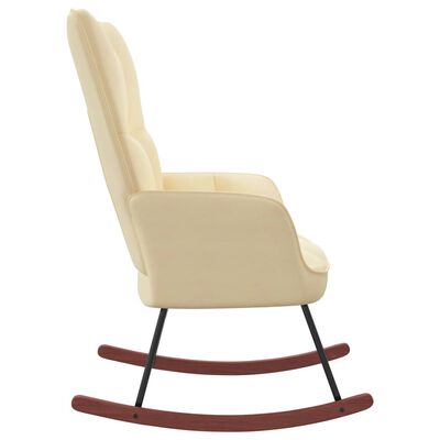 vidaXL Rocking Chair Cream White Velvet