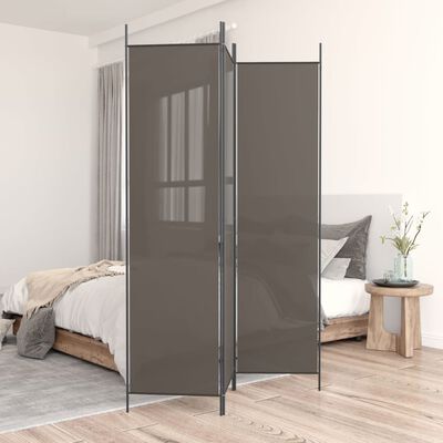 vidaXL 3-Panel Room Divider Anthracite 59.1"x86.6" Fabric