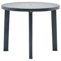 vidaXL Patio Table Green 35" Plastic