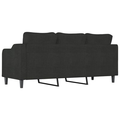 vidaXL 3-Seater Sofa Black 70.9" Fabric