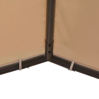 vidaXL Gazebo Pavilion Tent Canopy 118.1"x118.1" Steel Beige