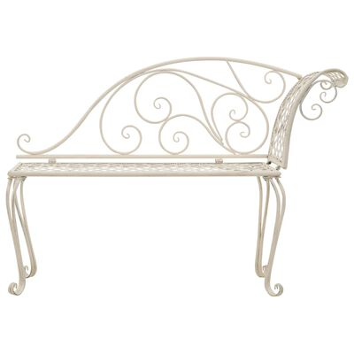 vidaXL Patio Chaise Lounge 50.4" Metal Antique White