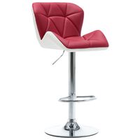 vidaXL Bar Stool Wine Red Faux Leather