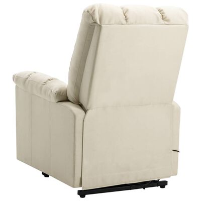 vidaXL Power Lift Recliner Cream Fabric