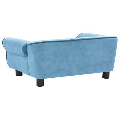 vidaXL Dog Sofa Turquoise 28.3"x17.7"x11.8" Plush