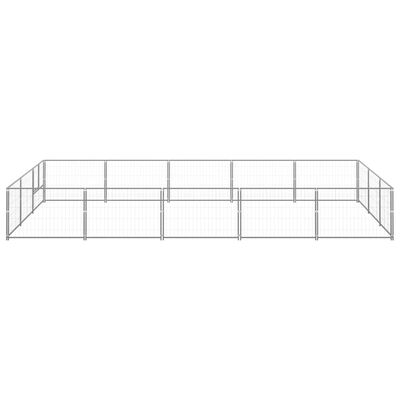 vidaXL Dog Kennel Silver 161.5 ft² Steel