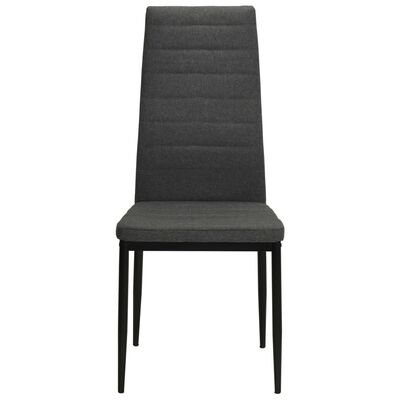 vidaXL Dining Chairs 4 pcs Dark Gray Fabric