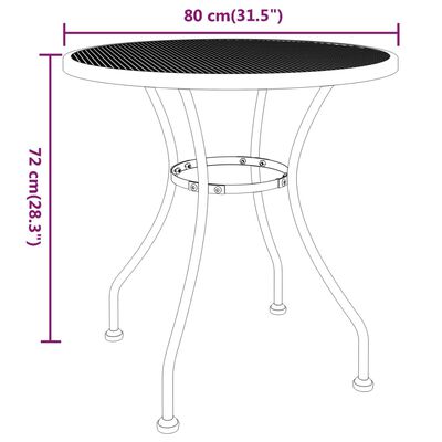 vidaXL 5 Piece Patio Dining Set Expanded Metal Mesh Anthracite