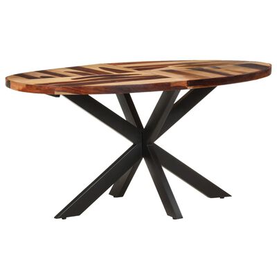 vidaXL Dining Table 63"x35.4"x29.5" Solid Acacia Wood