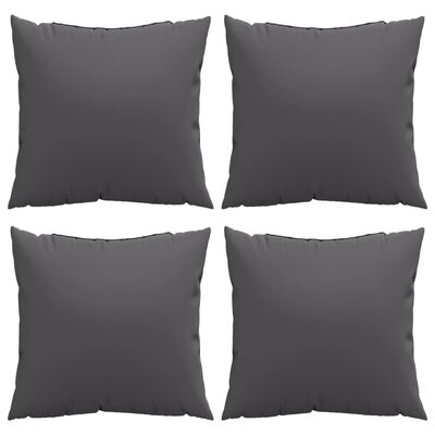 vidaXL Throw Pillows 4 pcs Anthracite 15.7"x15.7" Fabric