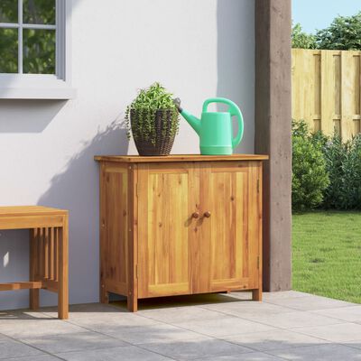 vidaXL Garden Cabinet 29.5"x13.8"x27.6" Solid Wood Acacia