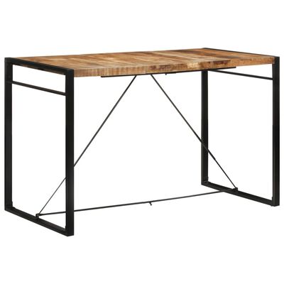 vidaXL Bar Table 68.9"x35.4"x43.3" Solid Rough Wood Mango