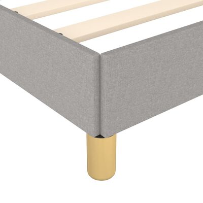 vidaXL Bed Frame Light Gray 76"x79.9" King Fabric