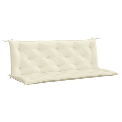 vidaXL Garden Bench Cushion Cream White 59.1"x(19.7"+19.7")x2.8" Oxford Fabric