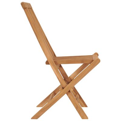 vidaXL Folding Patio Chairs 6 pcs Solid Teak Wood