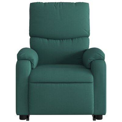 vidaXL Electric Stand up Massage Recliner Chair Dark Green Fabric