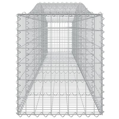 vidaXL Arched Gabion Basket 157.5"x19.7"x23.6"/31.5" Galvanized Iron