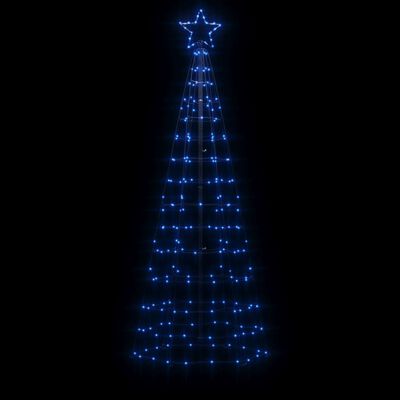 vidaXL Christmas Tree Light with Spikes 220 LEDs Blue 70.9"