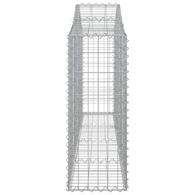 vidaXL Arched Gabion Baskets 10 pcs 78.7"x11.8"x31.5"/39.4" Galvanized Iron