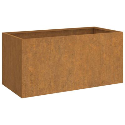 vidaXL Planter 24.4"x11.8"x11.4" Corten Steel