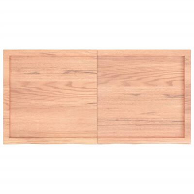vidaXL Wall Shelf Light Brown 47.2"x23.6"x(0.8"-2.4") Treated Solid Wood Oak