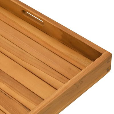 vidaXL Serving Tray 23.6"x23.6" Solid Wood Teak