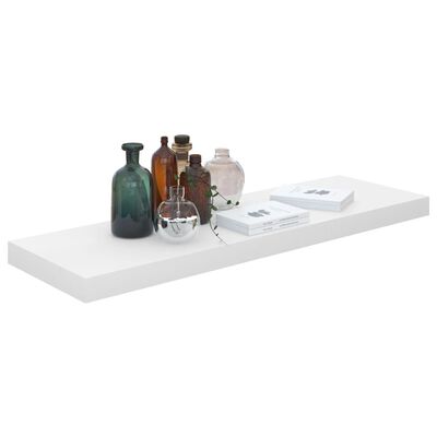 vidaXL Floating Wall Shelves 2 pcs High Gloss White 31.5"x9.3"x1.5" MDF