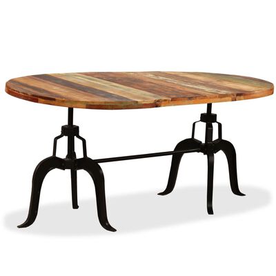 vidaXL Dining Table Solid Reclaimed Wood and Steel 70.9"