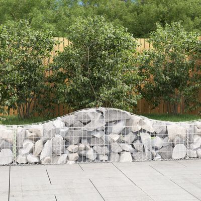 vidaXL Arched Gabion Baskets 13 pcs 78.7"x11.8"x15.7"/23.6" Galvanized Iron