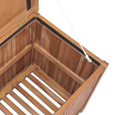 vidaXL Patio Storage Box 47.2"x19.7"x22.8" Solid Wood Teak