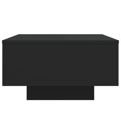 vidaXL Coffee Table Black 21.7"x21.7"x12.2" Engineered Wood