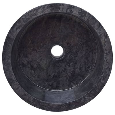 vidaXL Sink Black Ø15.7"x5.9" Marble