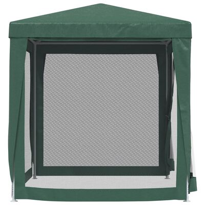 vidaXL Party Tent with 4 Mesh Sidewalls Green 6.6'x6.6' HDPE