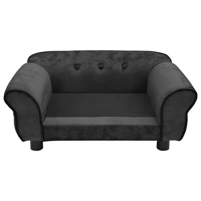 vidaXL Dog Sofa Dark Gray 28.3"x17.7"x11.8" Plush