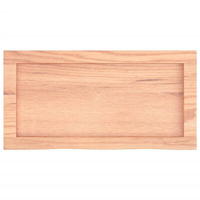 vidaXL Wall Shelf Light Brown 23.6"x11.8"x(0.8"-1.6") Treated Solid Wood Oak