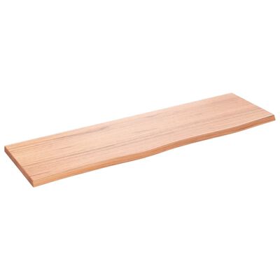 vidaXL Wall Shelf Light Brown 39.4"x11.8"x0.8" Treated Solid Wood Oak