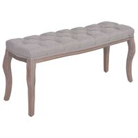 vidaXL Bench Fabric Solid Wood 43.3"x15"x18.9" Light Gray