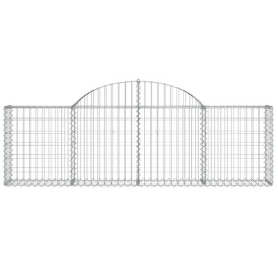 vidaXL Arched Gabion Baskets 6 pcs 78.7"x11.8"x23.6"/31.5" Galvanized Iron